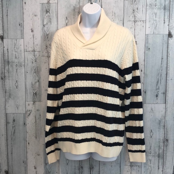 Murano Wool Blend Pull Over Striped Sweater Small - Picture 1 of 8